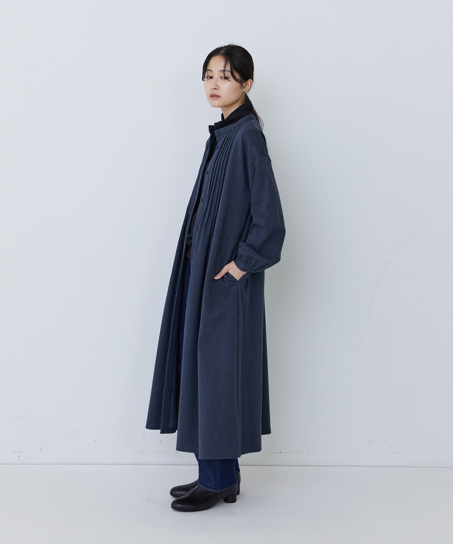 【congés payés】フロントタックカットソーワンピース 詳細画像 グレー系その他 2