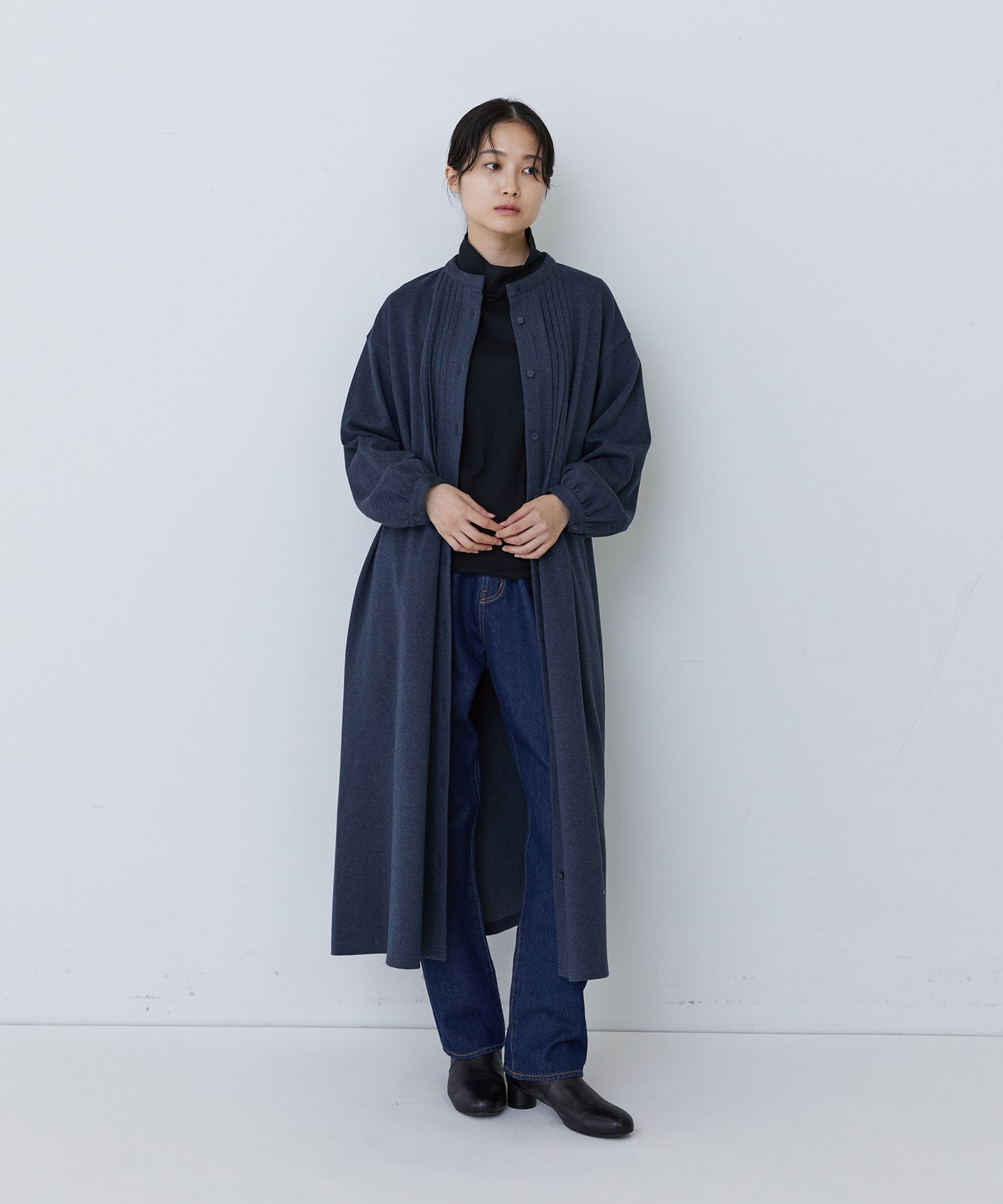 【congés payés】フロントタックカットソーワンピース 詳細画像 グレー系その他 4