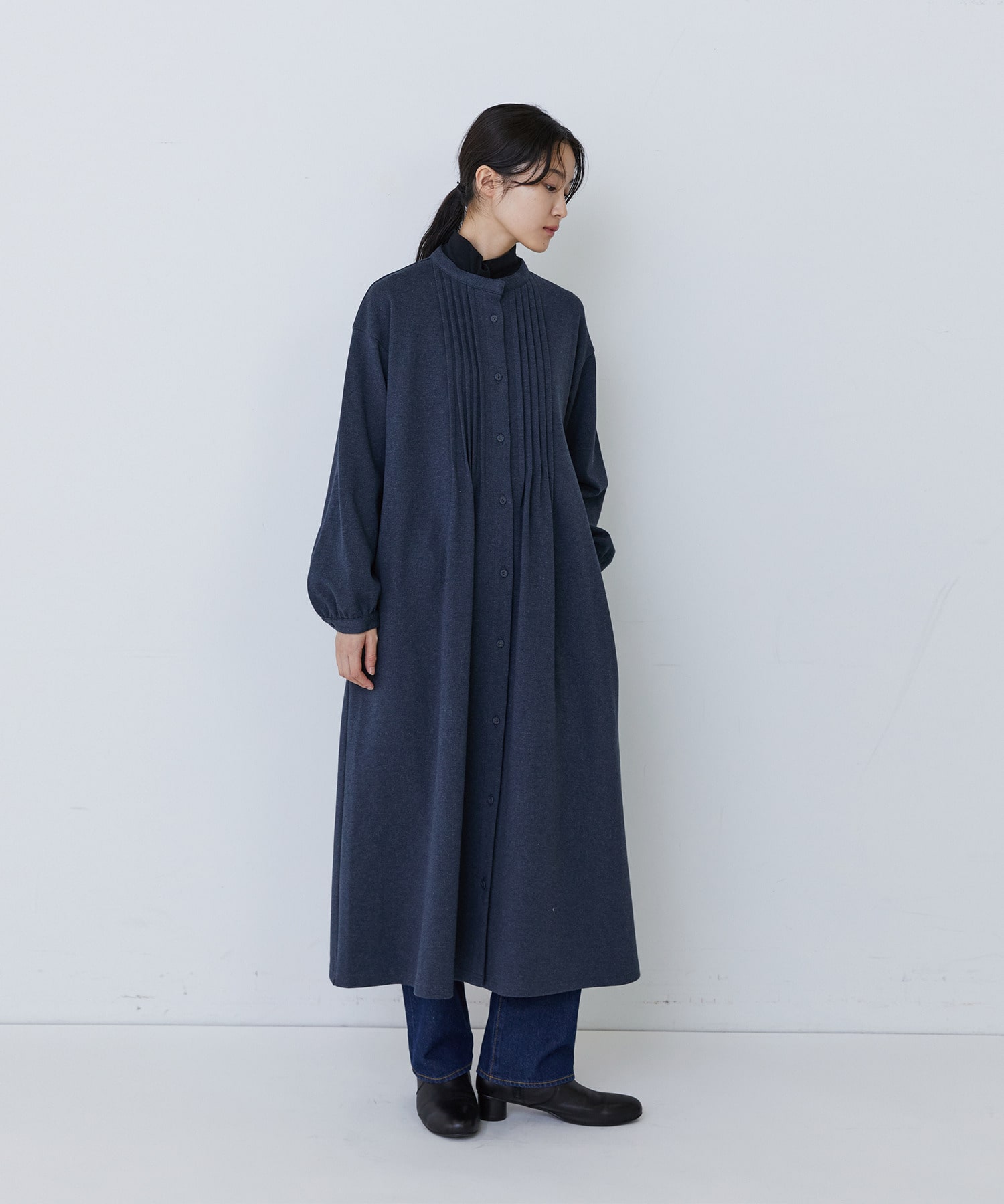 【congés payés】フロントタックカットソーワンピース 詳細画像 グレー系その他 5