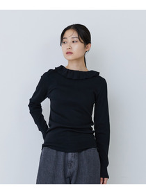 【congés payés】フリルカラーインナーカットソー 詳細画像 ブラック 11