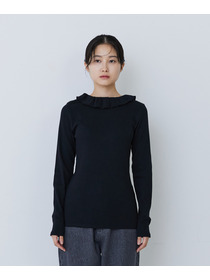 【congés payés】フリルカラーインナーカットソー 詳細画像 ブラック 12