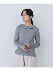 【congés payés】フリルカラーインナーカットソー 詳細画像 ブラック 18