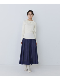 【congés payés】フリルカラーインナーカットソー 詳細画像 ブラック 2