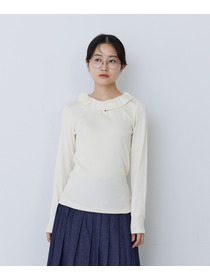 【congés payés】フリルカラーインナーカットソー 詳細画像 ブラック 4