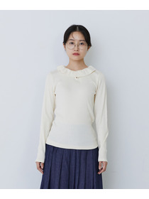 【congés payés】フリルカラーインナーカットソー 詳細画像 ブラック 5