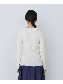 【congés payés】フリルカラーインナーカットソー 詳細画像 ブラック 7