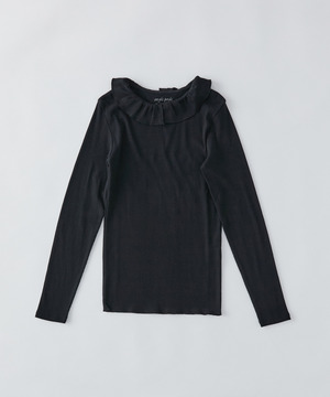 【congés payés】フリルカラーインナーカットソー 詳細画像 ブラック 1