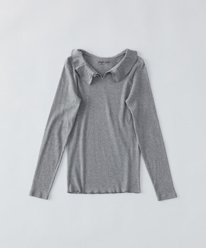 【congés payés】フリルカラーインナーカットソー 詳細画像 グレー系その他 1