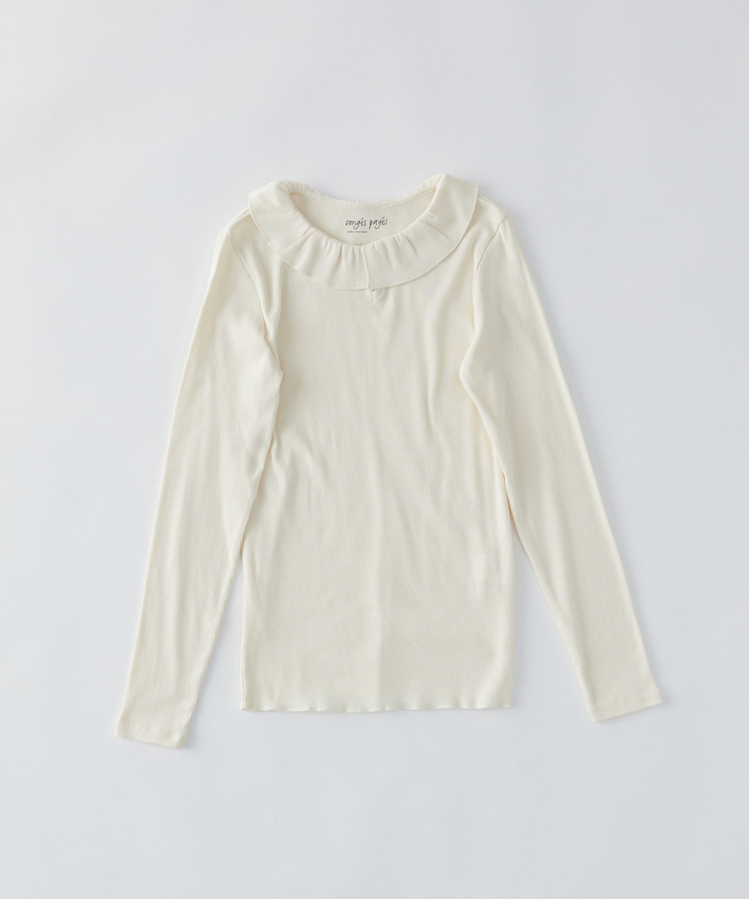 【congés payés】フリルカラーインナーカットソー 詳細画像 キナリ 1