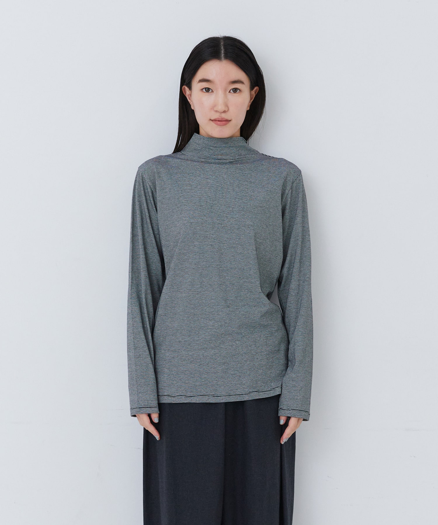 【congés payés】ハイネックベア天竺 詳細画像 ストライプ 28