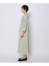 【MOGA Collection】MOGA Collection　レーヨンポリストライプワンピース 詳細画像 ホワイト×ブラック 19