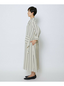 【MOGA Collection】MOGA Collection　レーヨンポリストライプワンピース 詳細画像 ホワイト×ブラック 20