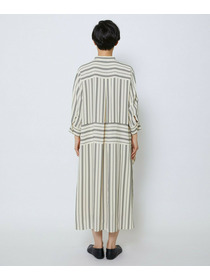 【MOGA Collection】MOGA Collection　レーヨンポリストライプワンピース 詳細画像 ホワイト×ブラック 21