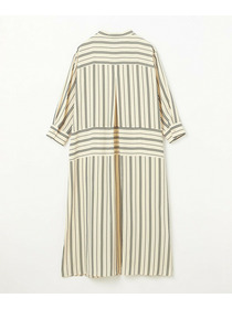 【MOGA Collection】MOGA Collection　レーヨンポリストライプワンピース 詳細画像 ホワイト×ブラック 23