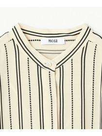 【MOGA Collection】MOGA Collection　レーヨンポリストライプワンピース 詳細画像 ホワイト×ブラック 24