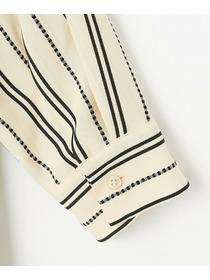 【MOGA Collection】MOGA Collection　レーヨンポリストライプワンピース 詳細画像 ホワイト×ブラック 26