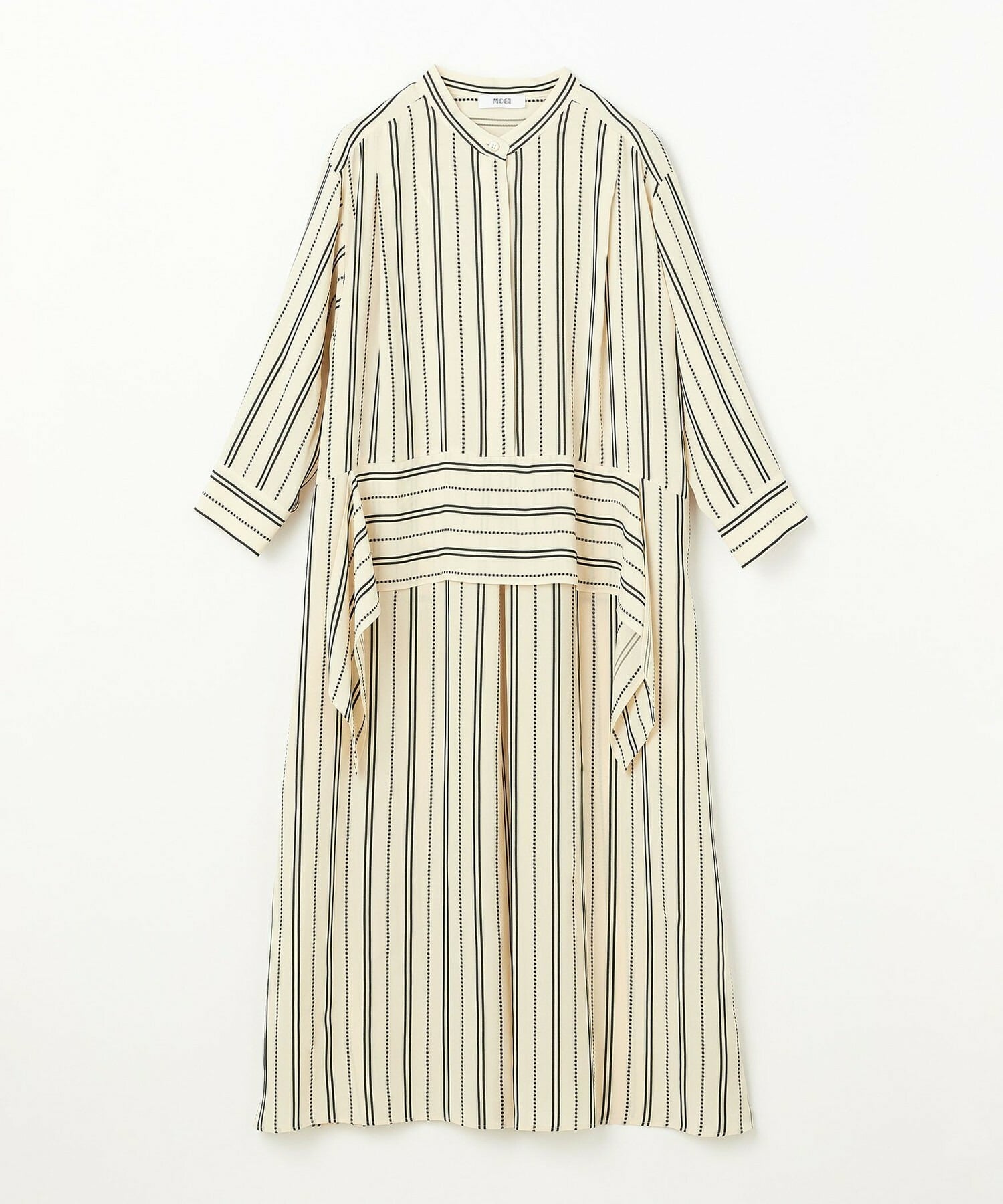 【MOGA Collection】MOGA Collection　レーヨンポリストライプワンピース 詳細画像 ホワイト×ブラック 22