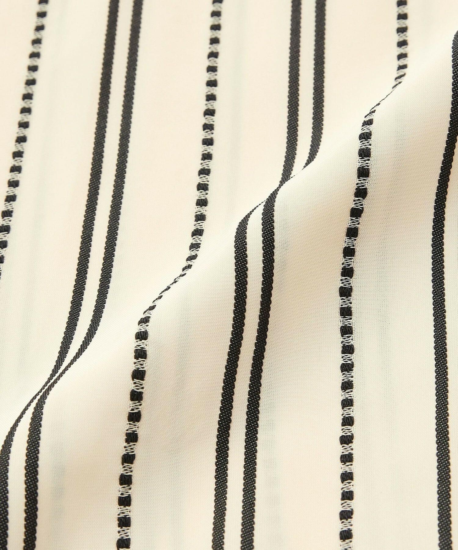 【MOGA Collection】MOGA Collection　レーヨンポリストライプワンピース 詳細画像 ホワイト×ブラック 27