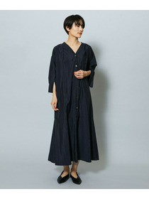 【MOGA】ナイロンクロスVネックワンピース 詳細画像 ブラック 5