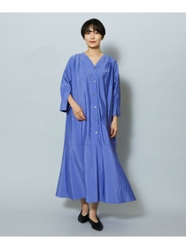 【MOGA】ナイロンクロスVネックワンピース 詳細画像 ブラック 7