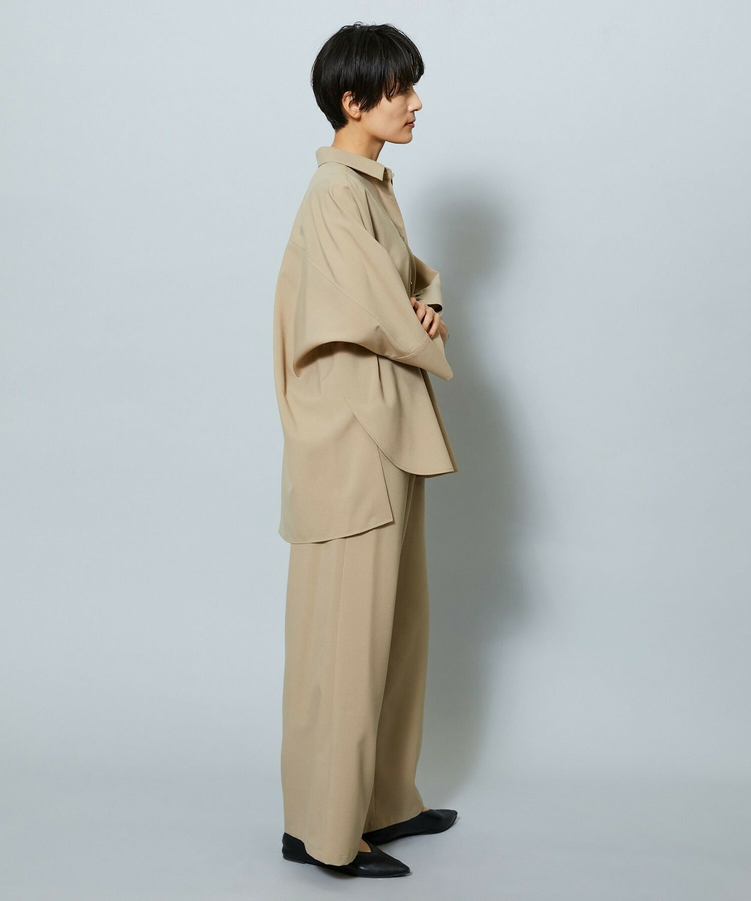 【MOGA】ドライトロドルマンシャツ 詳細画像 チャコールグレー 17