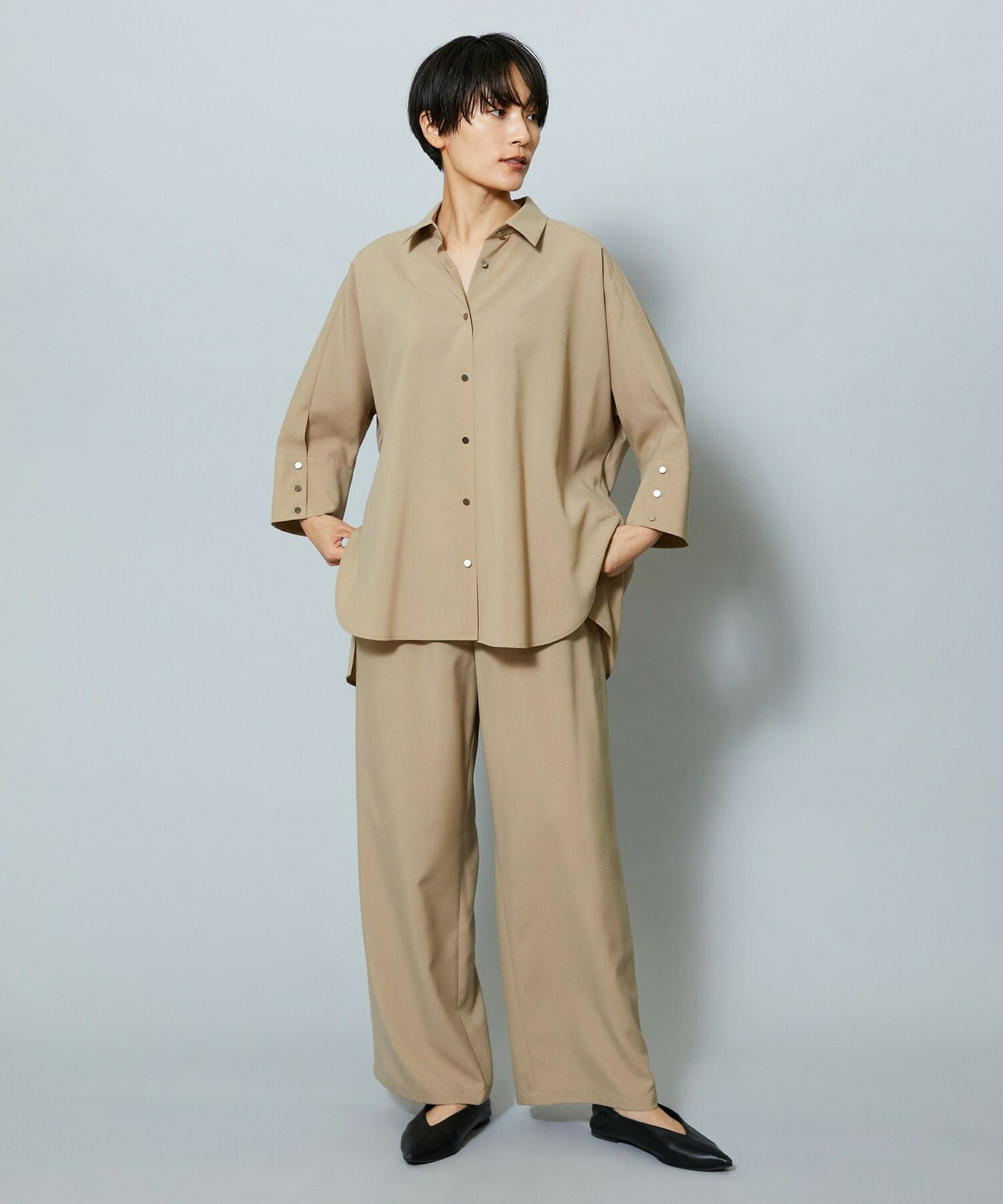 【MOGA】ドライトロドルマンシャツ 詳細画像 チャコールグレー 18