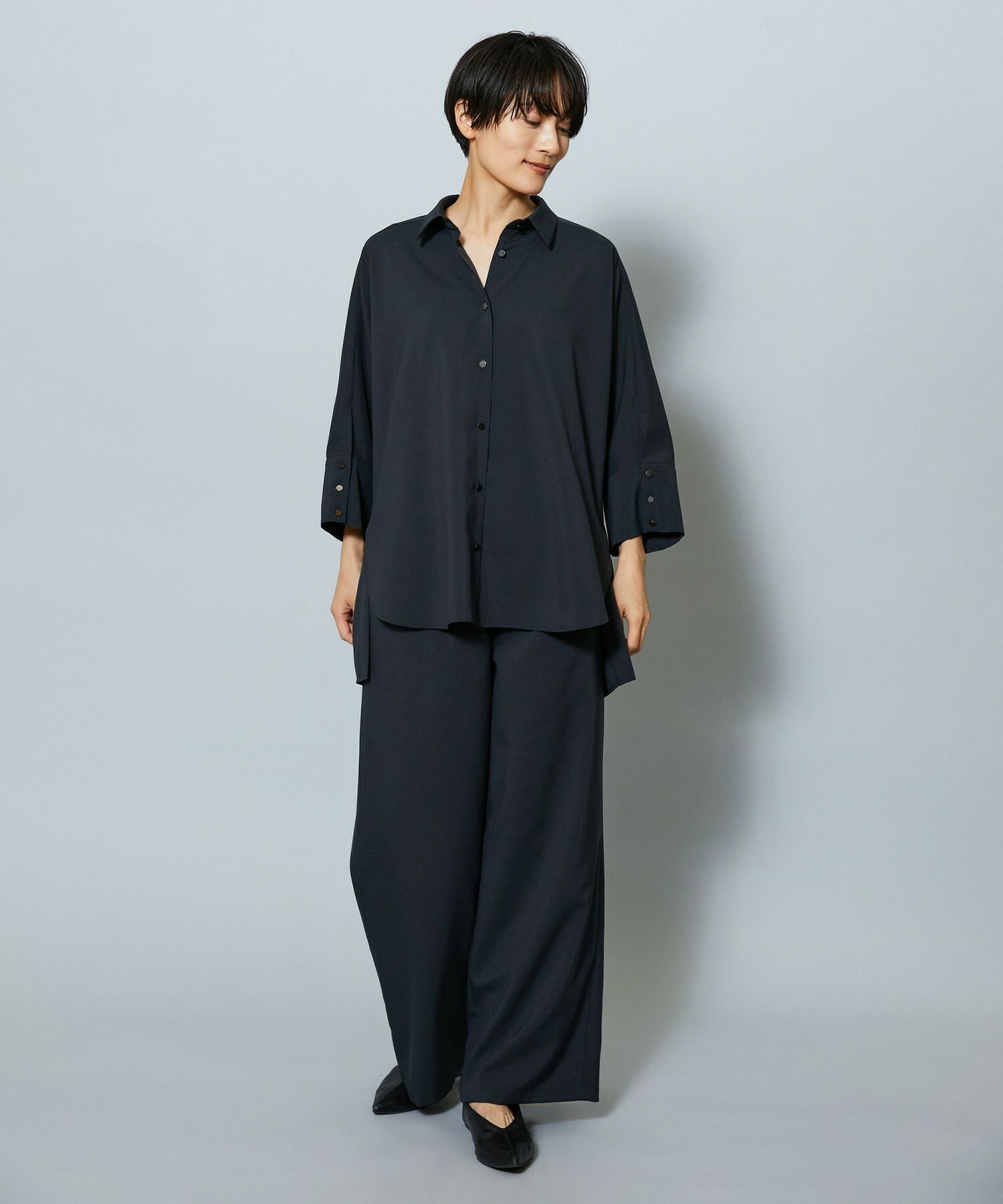 【MOGA】ドライトロドルマンシャツ 詳細画像 チャコールグレー 2