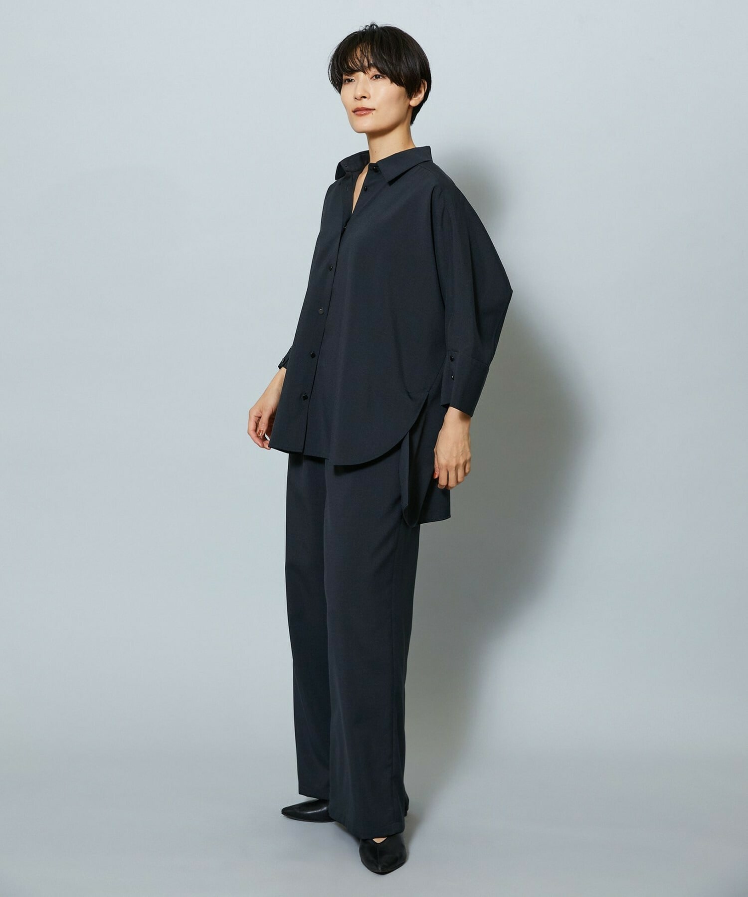 【MOGA】ドライトロドルマンシャツ 詳細画像 チャコールグレー 3