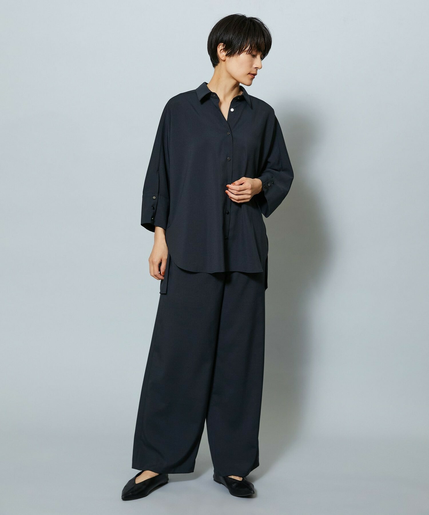 【MOGA】ドライトロドルマンシャツ 詳細画像 チャコールグレー 6