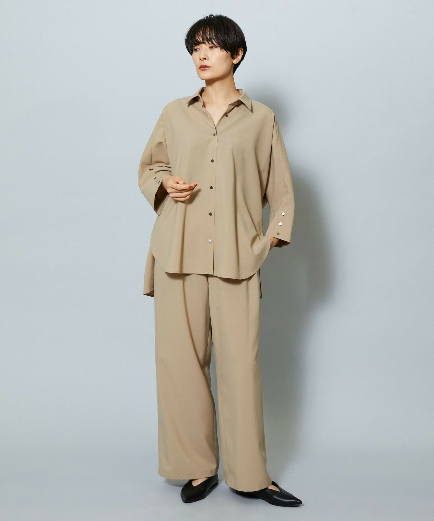 【MOGA】ドライトロドルマンシャツ 詳細画像 チャコールグレー 8