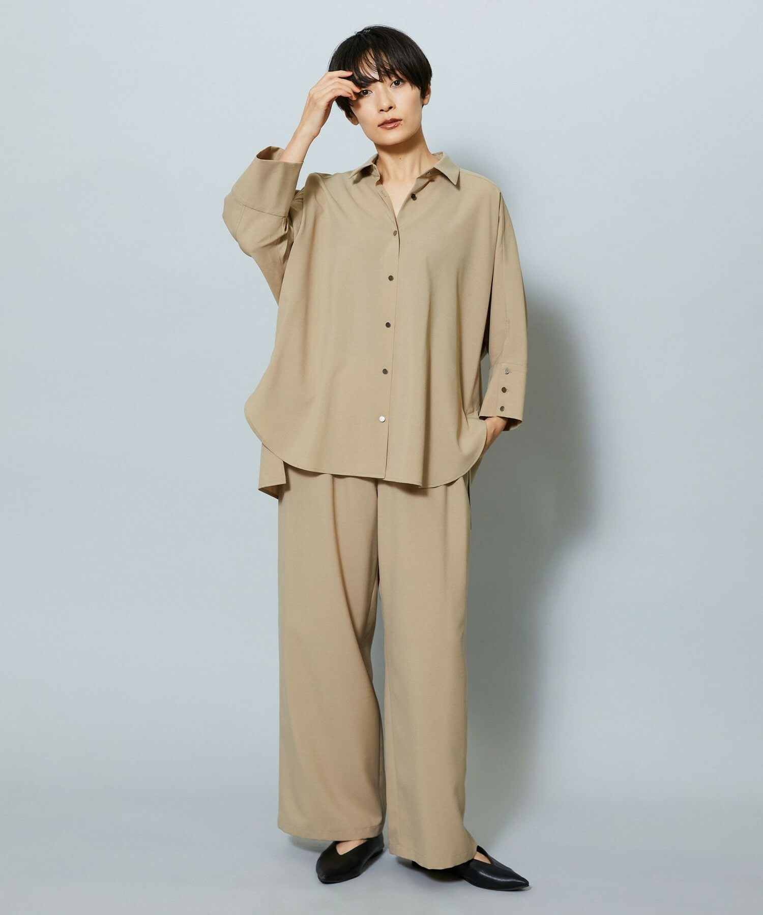 【MOGA】ドライトロドルマンシャツ 詳細画像 チャコールグレー 9