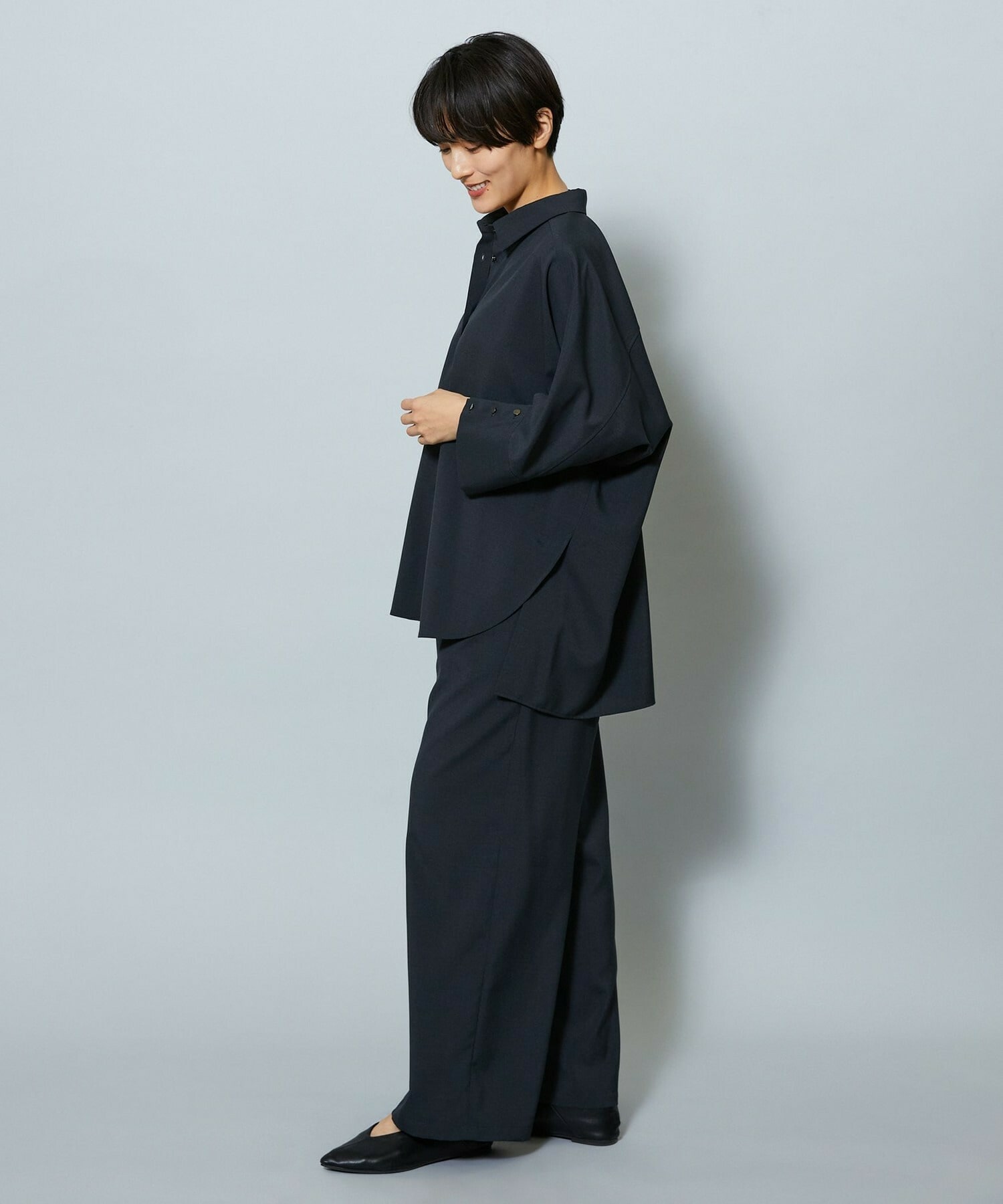 【MOGA】ドライトロワイドイージーパンツ 詳細画像 チャコールグレー 10