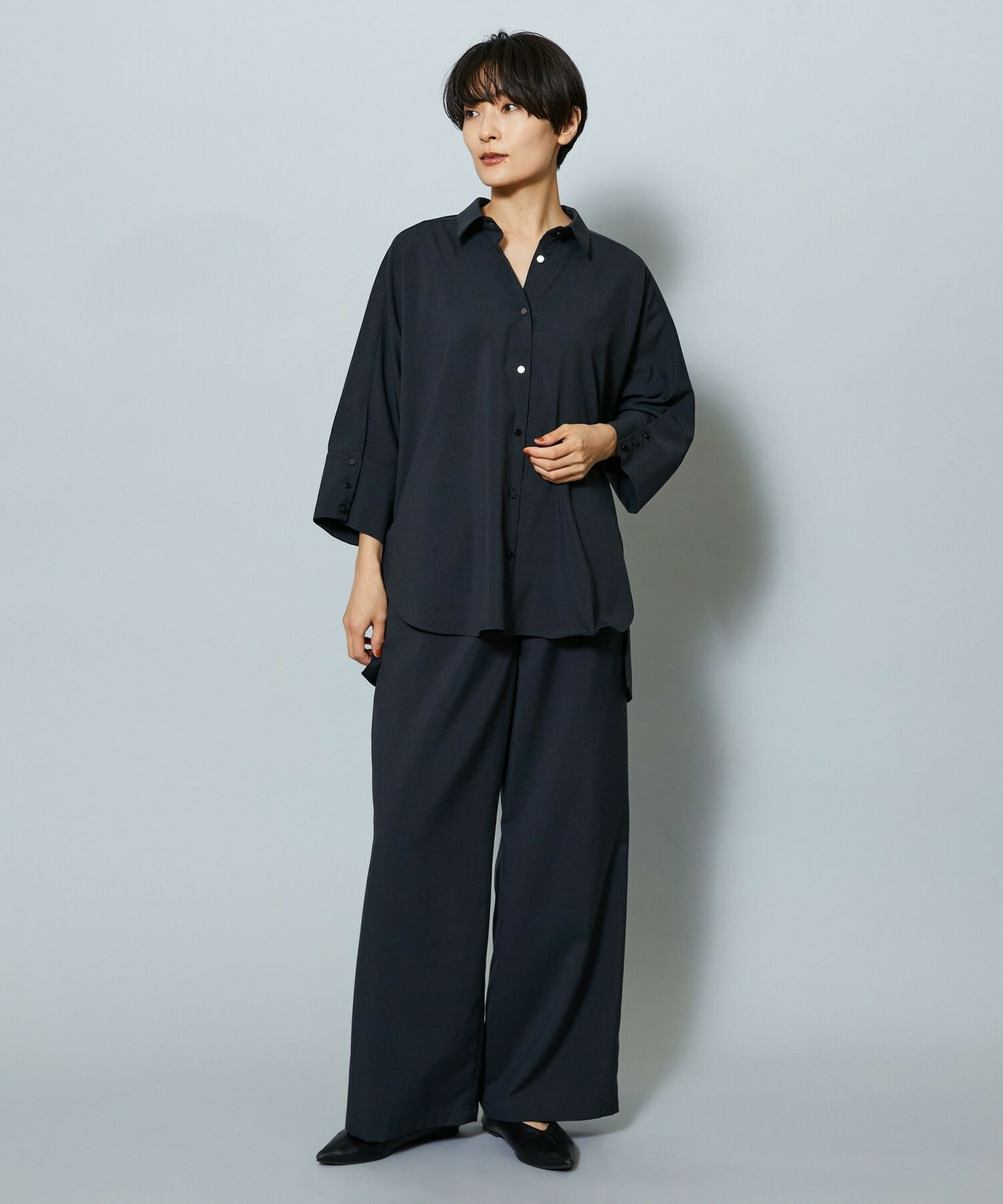 【MOGA】ドライトロワイドイージーパンツ 詳細画像 チャコールグレー 9