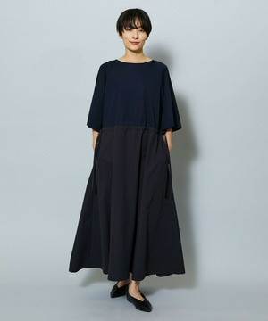 【MOGA】R/Nジャージードッキングフレアーワンピース 詳細画像 ブルー系その他 1