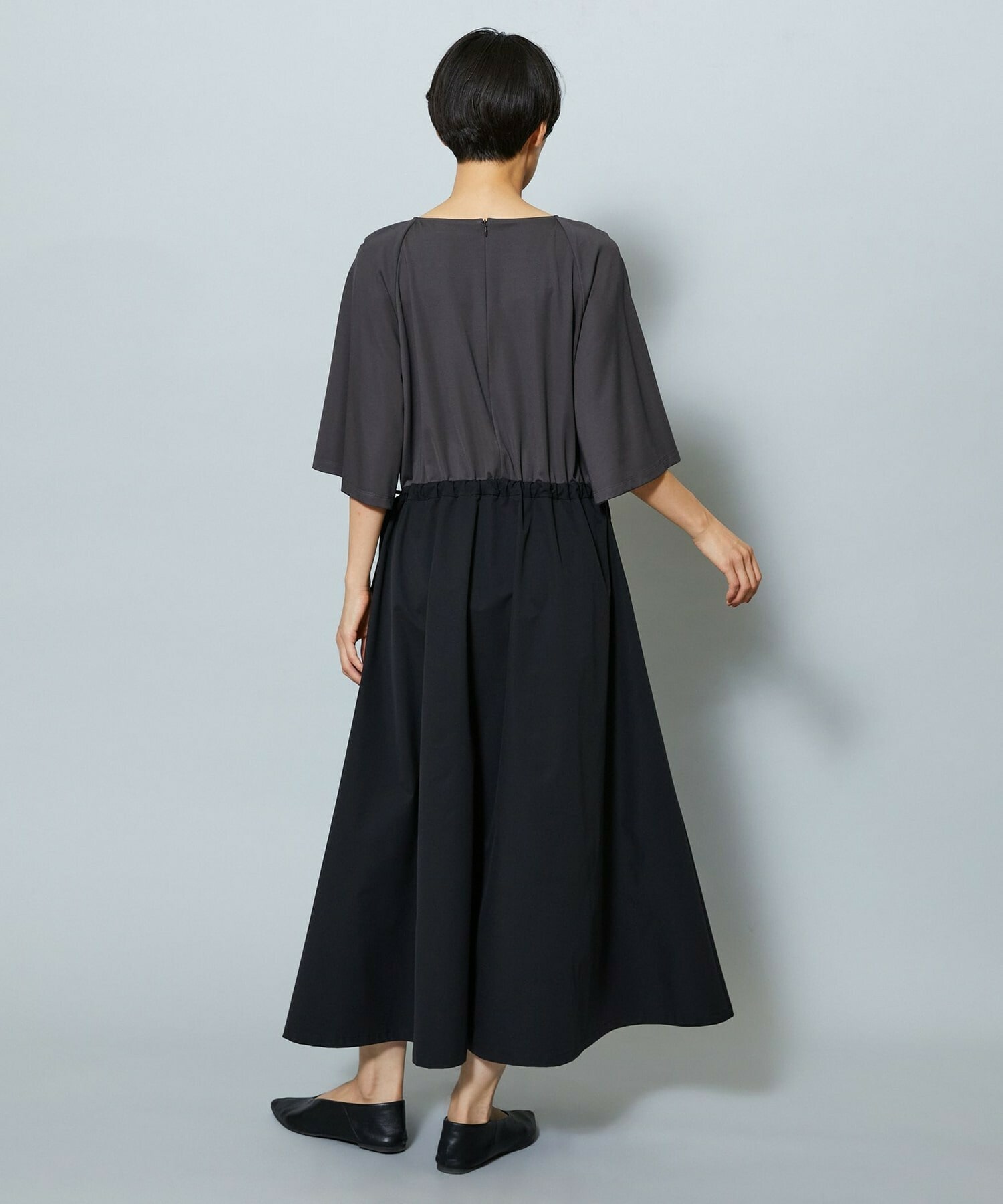 【MOGA】R/Nジャージードッキングフレアーワンピース 詳細画像 ブルー系その他 5