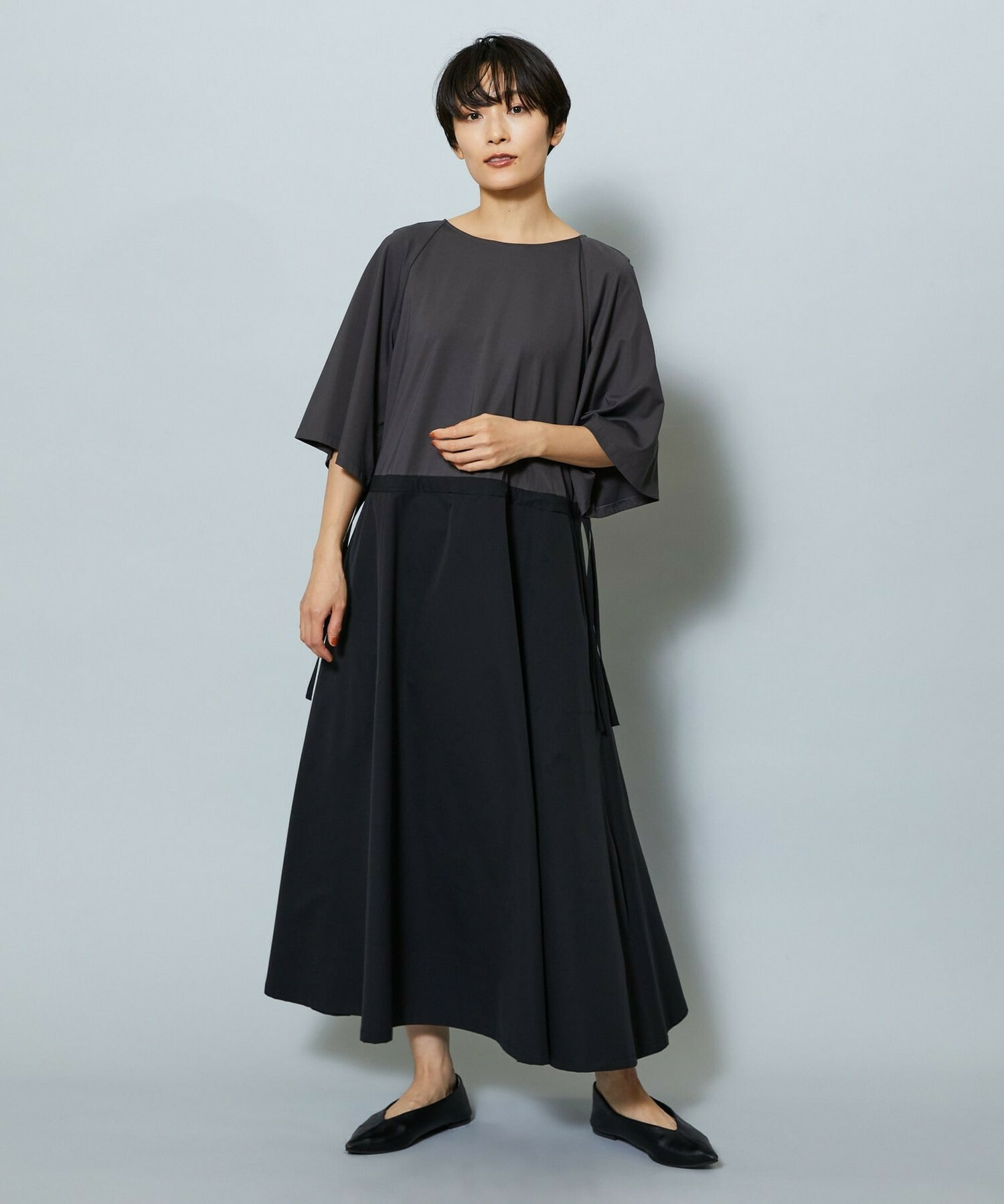 【MOGA】R/Nジャージードッキングフレアーワンピース 詳細画像 ブルー系その他 9