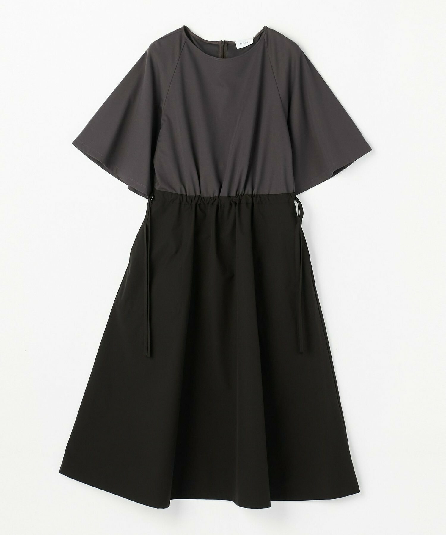 【MOGA】R/Nジャージードッキングフレアーワンピース 詳細画像 チャコール 2