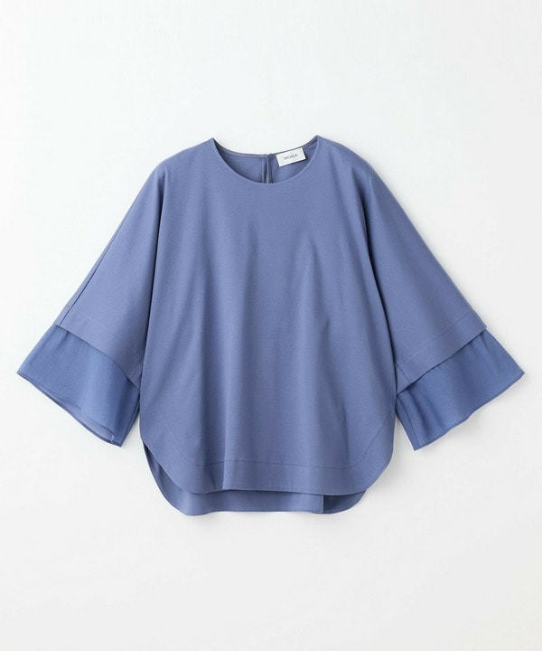 スーピマスムースブラウス 詳細画像 サックスブルー 2