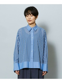 【MOGA】シアーメモリーストライプシャツブラウス 詳細画像 ブラック 18