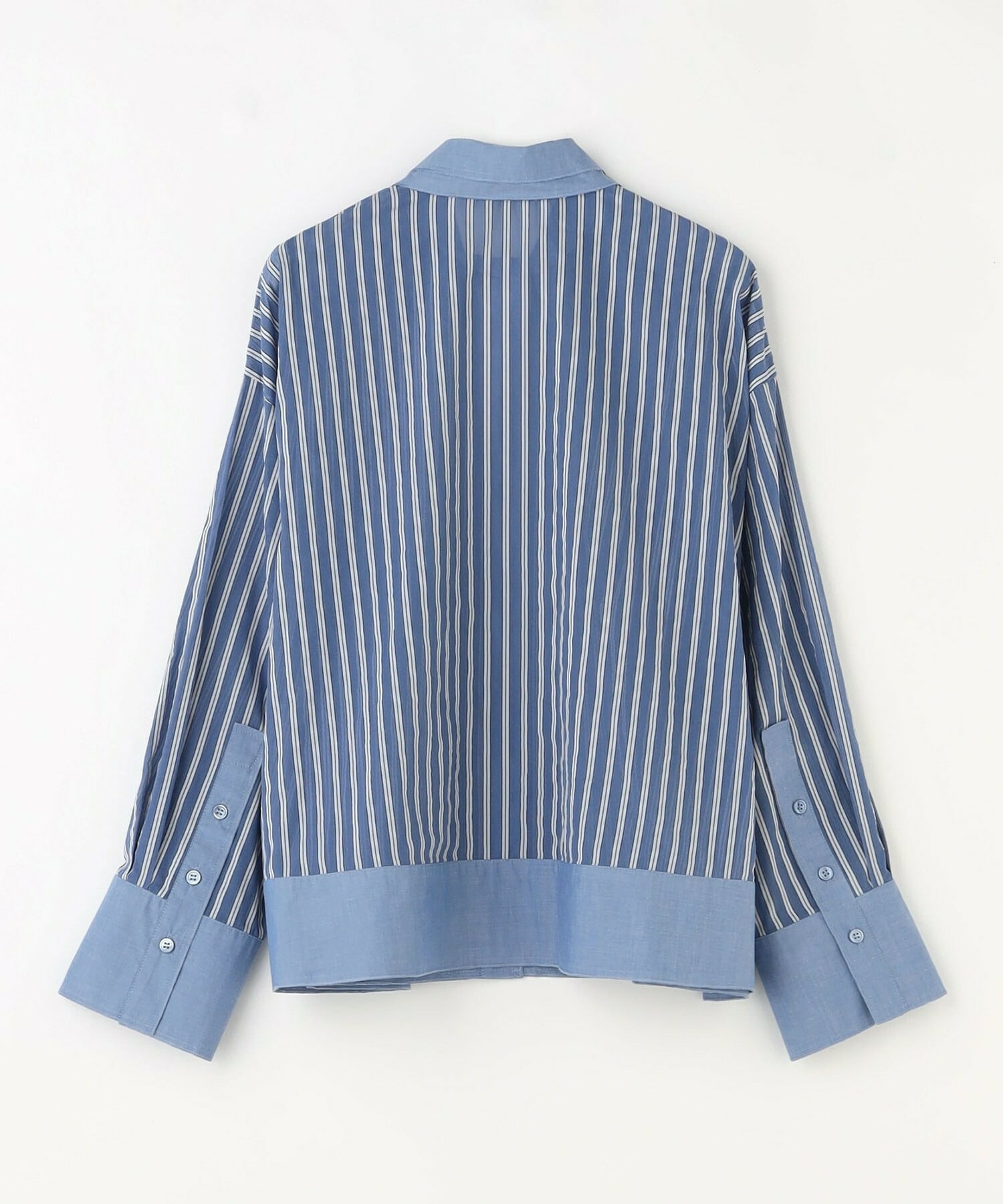 【MOGA】シアーメモリーストライプシャツブラウス 詳細画像 ブラック 22