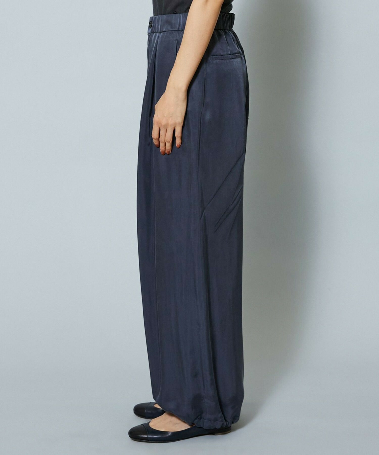 【MOGA】パウダリーキュプラパラシュートパンツ 詳細画像 ブラック 16