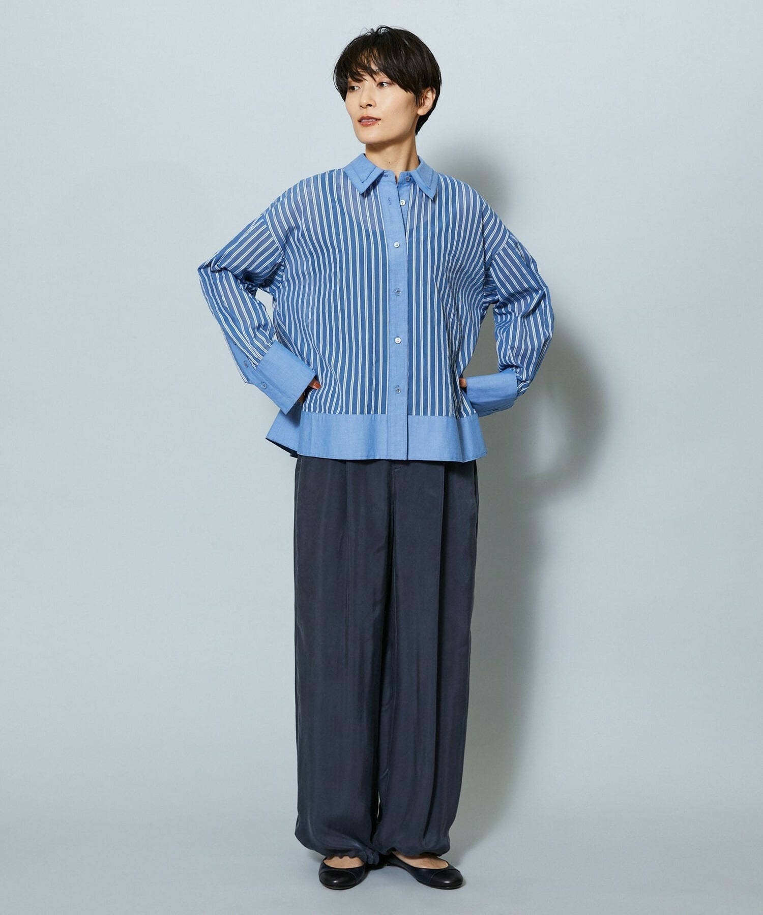 【MOGA】パウダリーキュプラパラシュートパンツ 詳細画像 ブラック 9