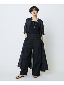 【feerique】feerique コットンレースワイドパンツ 詳細画像 ブラック 10