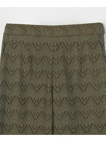 【feerique】feerique コットンレースワイドパンツ 詳細画像 ブラック 24