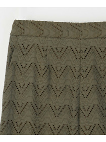 【feerique】feerique コットンレースワイドパンツ 詳細画像 ブラック 25