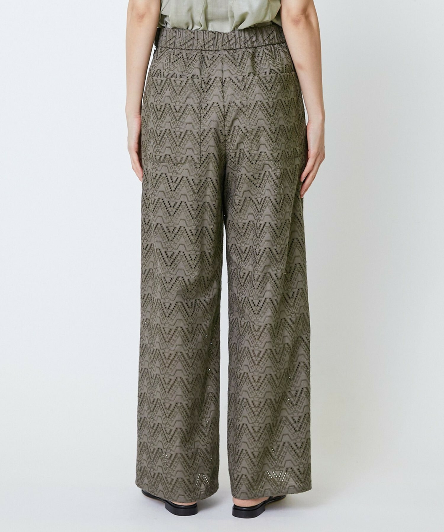 【feerique】feerique コットンレースワイドパンツ 詳細画像 ブラック 21