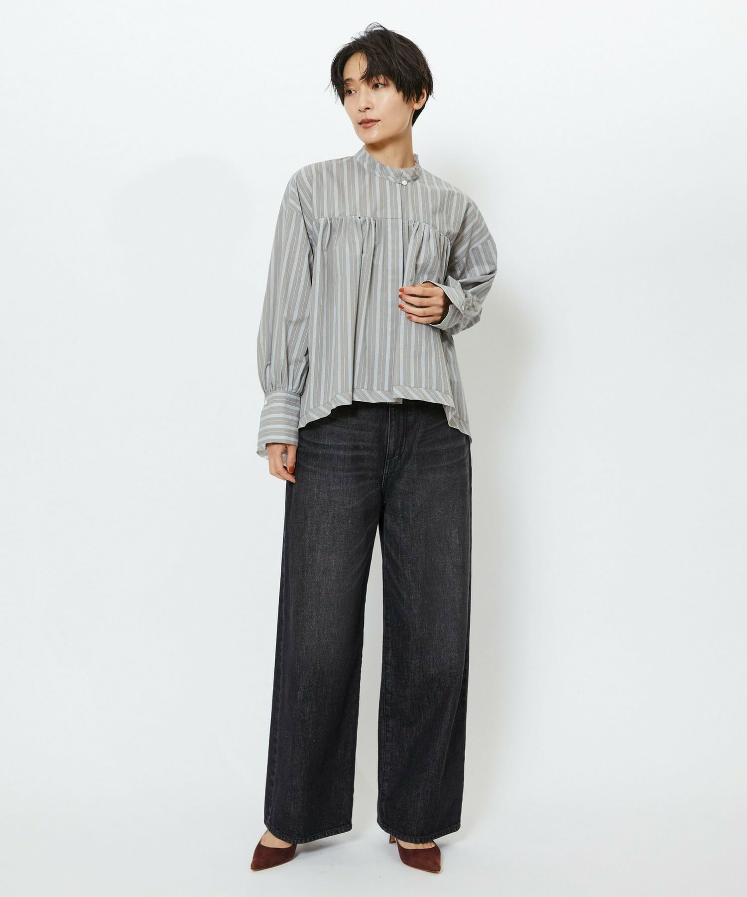 【feerique】feerique　ワイドデニムパンツ 詳細画像 ネイビー 2