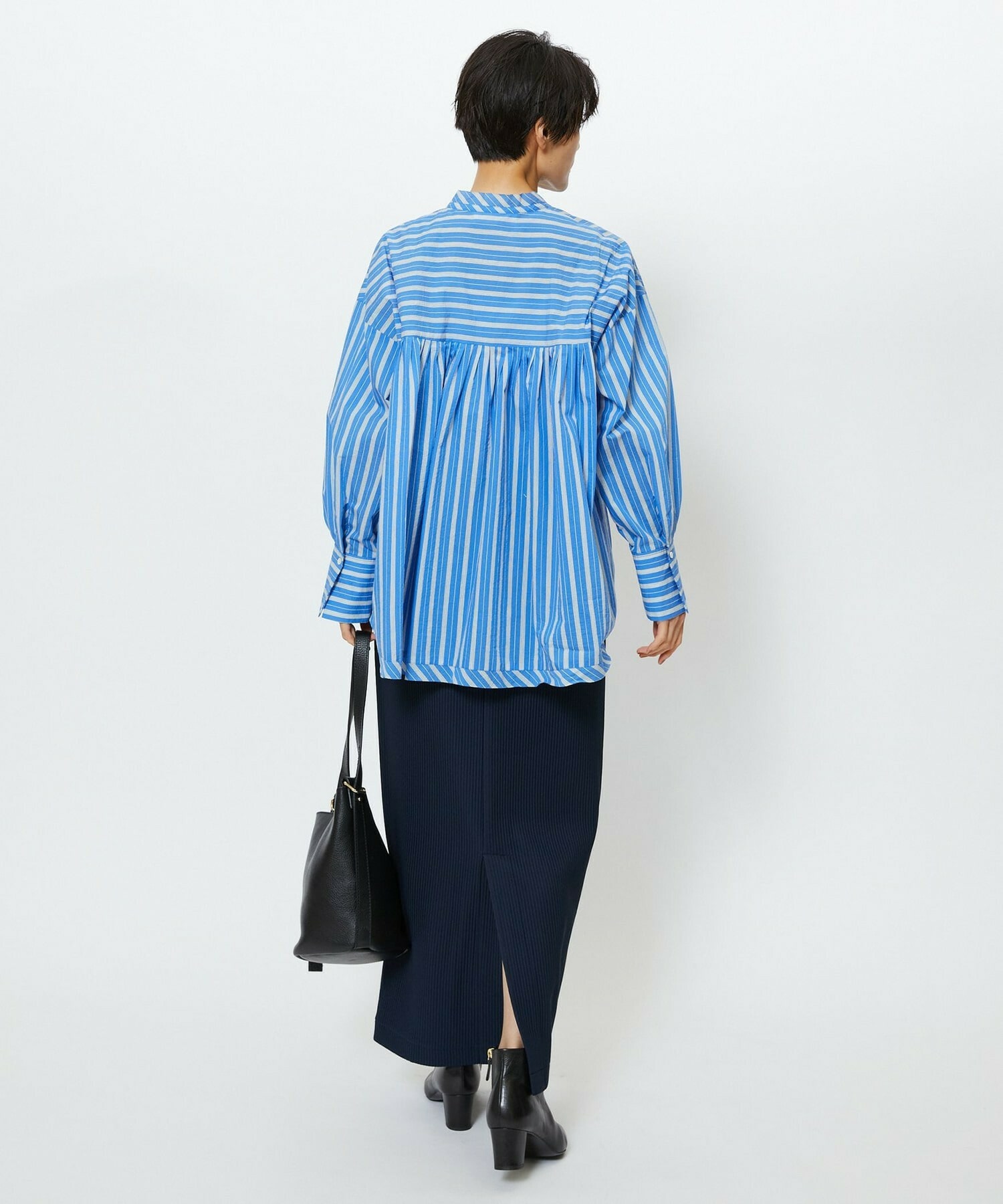 【feerique】feerique　キルトストライプタイトスカート 詳細画像 ネイビー 14