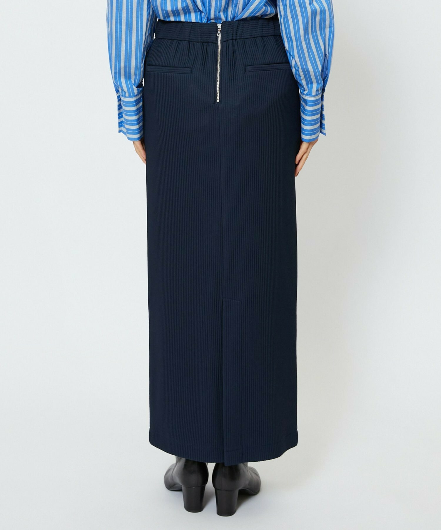 【feerique】feerique　キルトストライプタイトスカート 詳細画像 ネイビー 20