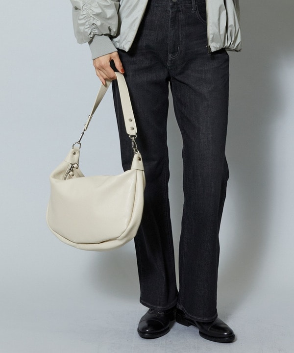 レザーホーボーバッグ 詳細画像 ベージュ 2